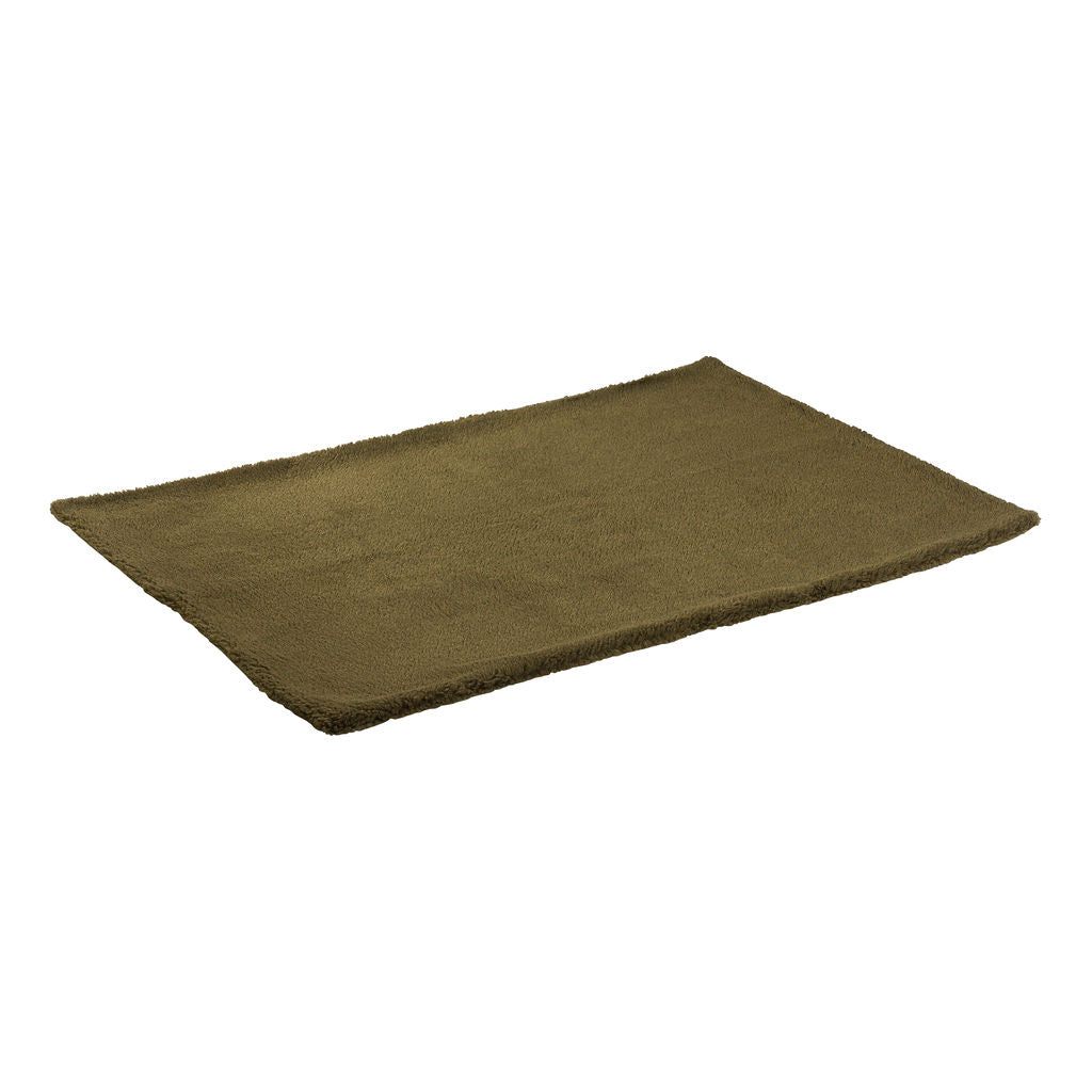 Losse Hoes - Binnenkussen - Lederlook/Teddy Olijf - Orthopedische Hondenmand
