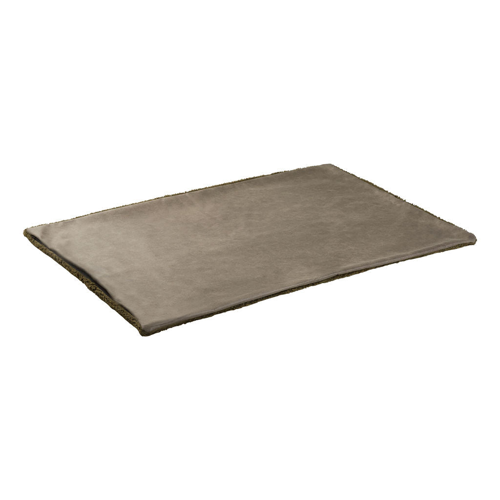 Losse Hoes - Binnenkussen - Lederlook/Teddy Olijf - Orthopedische Hondenmand