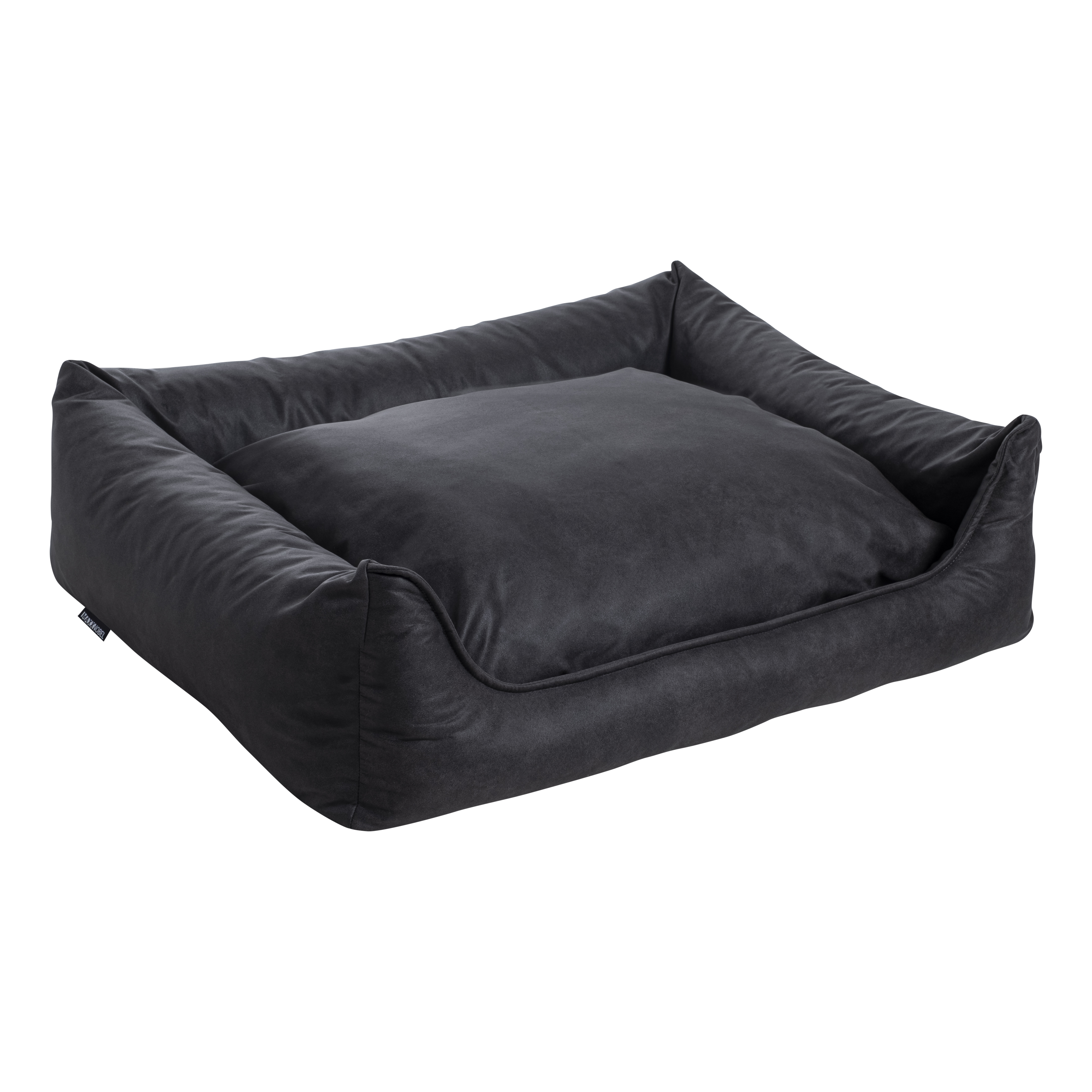 Loose cover inner cushion Orthopedic Dog Basket Leather Look/Teddy Anthracite
