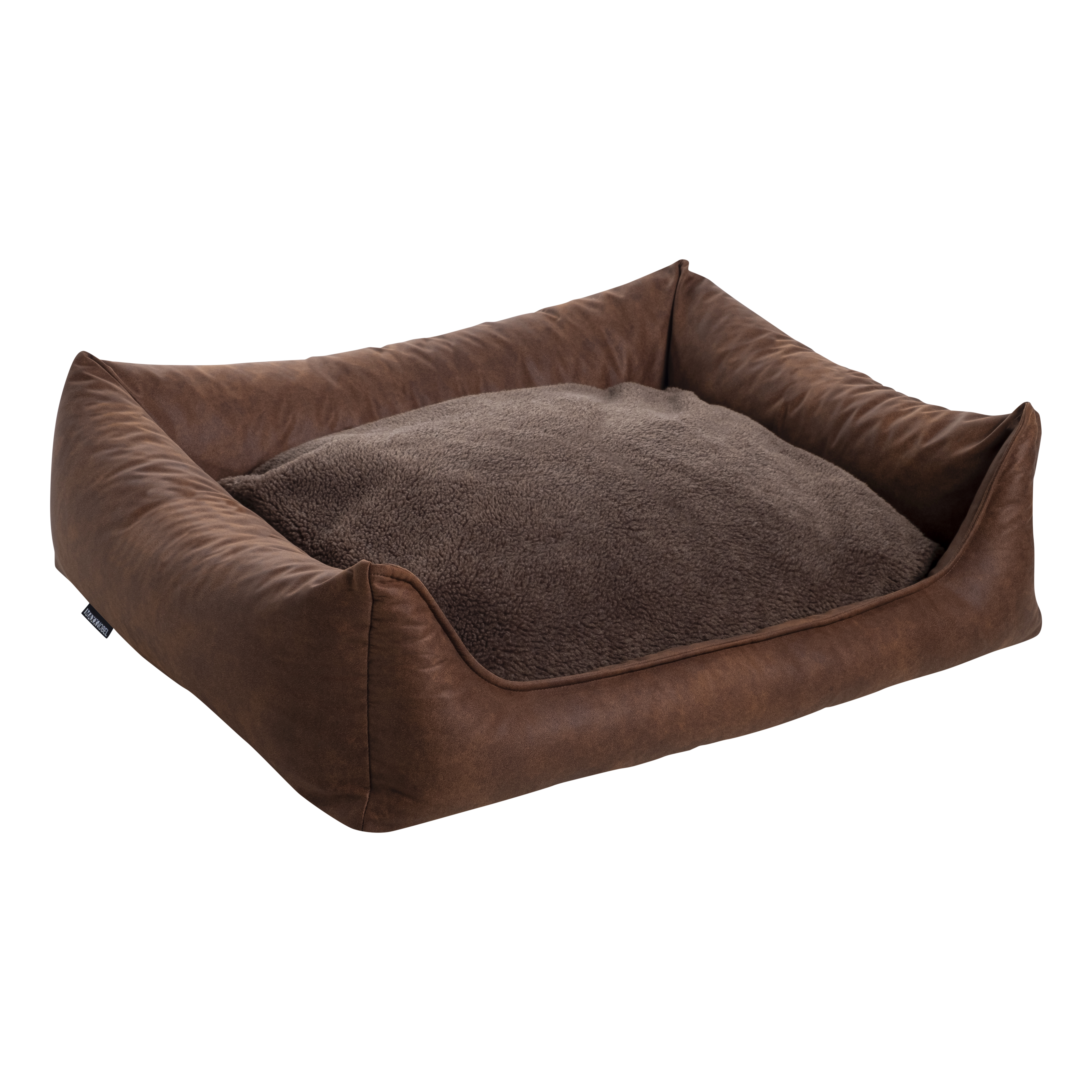 Orthopedische Hondenmand - Lederlook - Cognac - Orthopedische Hondenmand