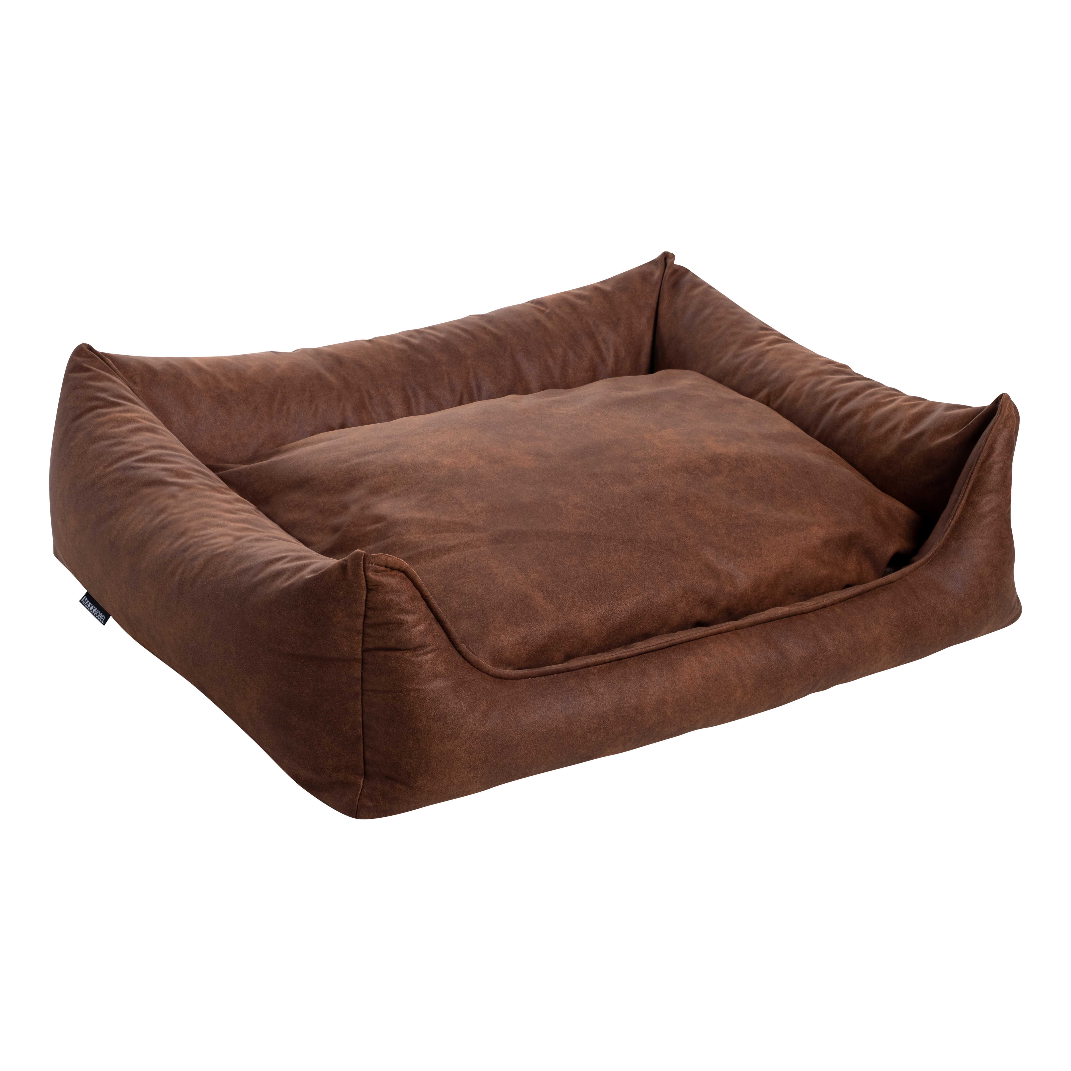 Orthopedische Hondenmand - Lederlook - Cognac - Orthopedische Hondenmand