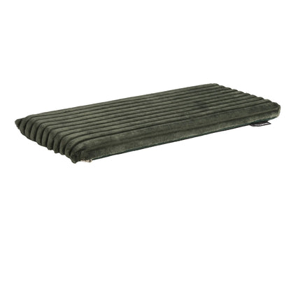 Donkergroene orthopedische nova rib vensterbankmat kussen met zachte, ribbelige structuur voor katten